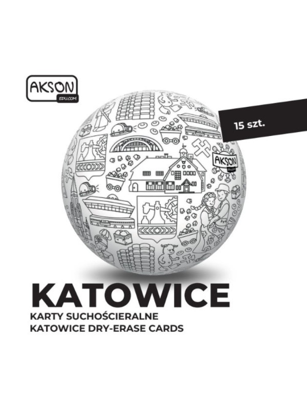 Karty suchościeralne KATOWICE zestaw 15 szt.