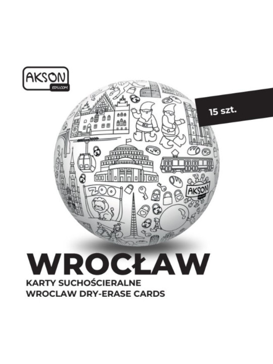 Karty suchościeralne WROCŁAW zestaw 15 szt.