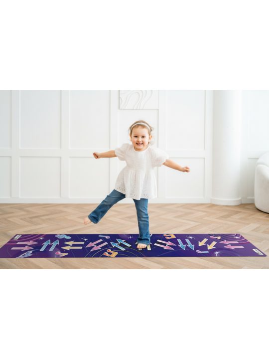 Mata Animacyjna Skaczące Stópki STRZAŁKI UV 50x300 cm