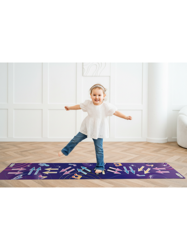 Mata Animacyjna Skaczące Stópki STRZAŁKI UV 50x300 cm