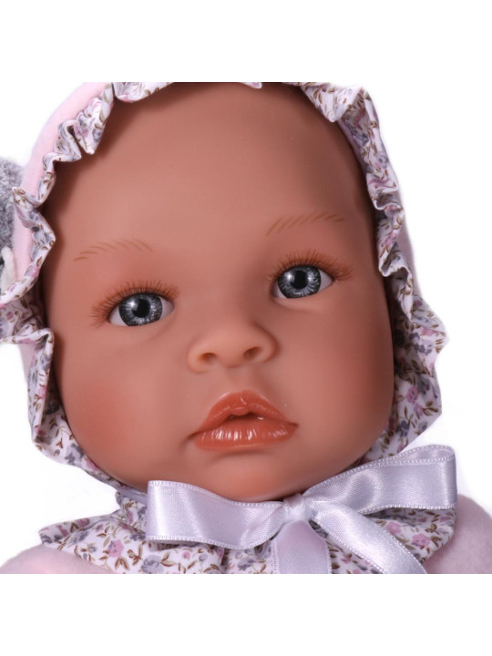 Lalka Leo w różowym bolerku Asi 0183470 - Dziewczynka, 46 cm, Brzuszek: Miękki, Kolor oczu: Niebieski