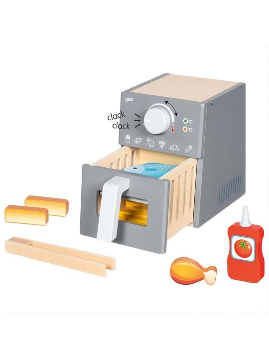 Drewniany Airfryer z akcesoriami Goki