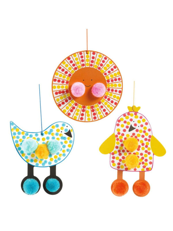 Zest. art. stempelki i pompony PTASZKI DJ00964