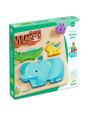 Drewniane puzzle DZIKIE ZWIERZĄTKA DJ01091