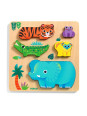 Drewniane puzzle DZIKIE ZWIERZĄTKA DJ01091