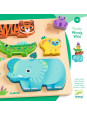 Drewniane puzzle DZIKIE ZWIERZĄTKA DJ01091