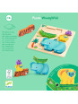 Drewniane puzzle DZIKIE ZWIERZĄTKA DJ01091