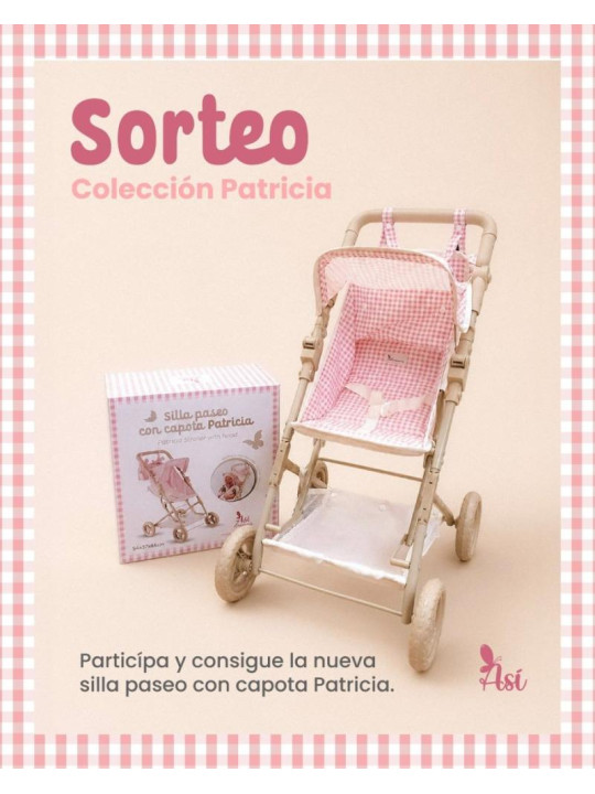 Wózek Patricia regulowany dla lalki do 46cm Asi 3712519