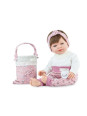 Lalka Sweet_Baby_Pink z torebką Marina & Pau 733 - 42 cm, Brzuszek: Miękki, Kolor oczu: Niebieski, Kolor włosów: Brązowy
