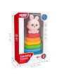 WOOPIE BABY Piramidka Sensoryczna Wieża Sorter Króliczek 6m+
