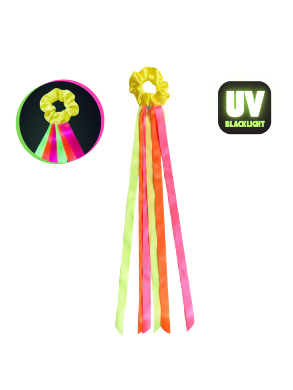 Wstążki do tańca 75 cm na rękę Neonowe UV 1 szt.