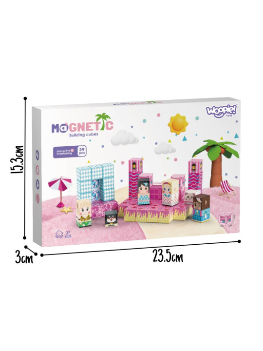 WOOPIE Klocki Magnetyczne Sześciany Magnesy 59el 3D