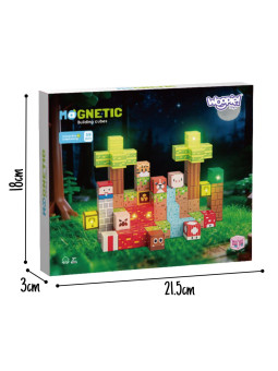 WOOPIE Magnetyczne Klocki Konstrukcyjne Las 75 el.