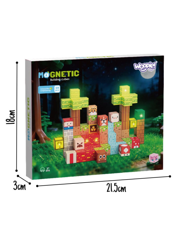 WOOPIE Magnetyczne Klocki Konstrukcyjne Las 75 el.