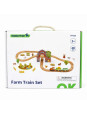 TOOKY TOY Drewniana Kolejka Farma Zestaw 48 el.