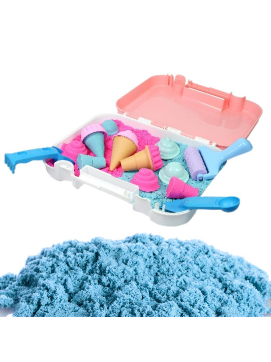 WOOPIE Zestaw Piasek Kinetyczny Lody w Walizce 1kg + Akcesoria