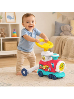 WOOPIE BABY Lokomotywa Pchacz Jeździk 2w1 Interaktywny Pociąg