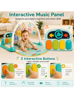 WOOPIE BABY Interaktywna Mata Edukacyjna z Pianinkiem 10el. Dźwięki