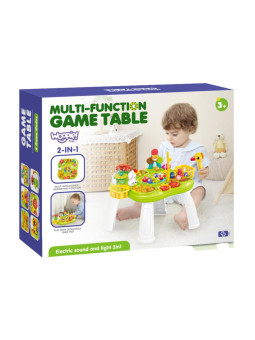 WOOPIE BABY Stolik Edukacyjny Interaktywny 2w1 Gra Łowienie Rybek Młotek Sorter Dźwięk Światło