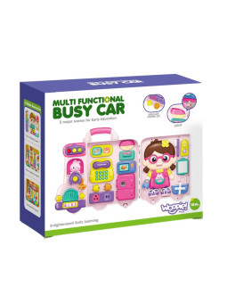 WOOPIE BABY Interaktywna Tablica Manipulacyjna Busy Car Walizka 3w1 Dźwięk Światło