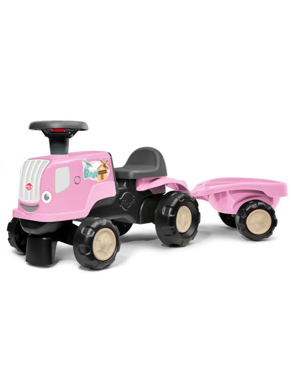 FALK Jeździk Traktor z Przyczepą Birdy Farm Różowy 1-3 lat