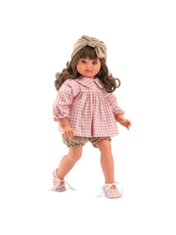 Lalka Pepa z kolekcji Patricia Asi 0282500 - 57 cm, Brzuszek: Miękki, Kolor oczu: Niebieski, Kolor włosów: Brązowy