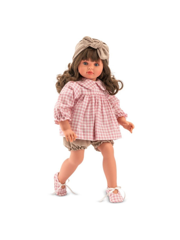 Lalka Pepa z kolekcji Patricia Asi 0282500 - 57 cm, Brzuszek: Miękki, Kolor oczu: Niebieski, Kolor włosów: Brązowy