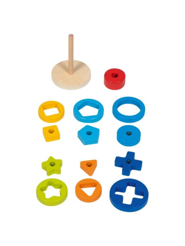 Wieża i sorter geometrycznych kształtów Goki