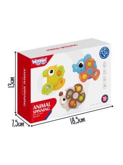 WOOPIE BABY Bączki Spinery Sensoryczne Przyssawki Zwierzątka 3 el.