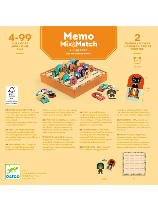 Gra logiczna MEMO MIX&MATCH DJ00828