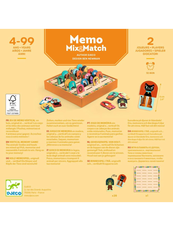 Gra logiczna MEMO MIX&MATCH DJ00828