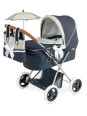 Wózek Vintage z parasolką dla lalek do 48cm DeCuevas Toys 85044