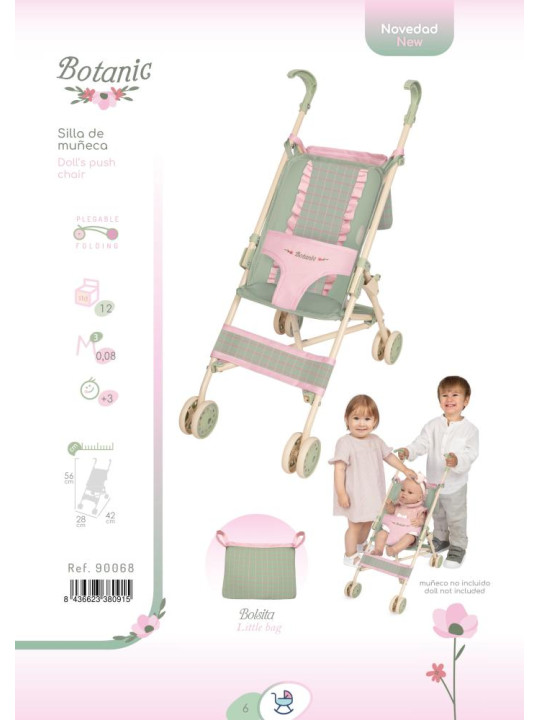 Spacerówka Botanic dla lalek do 48cm DeCuevas Toys 90068
