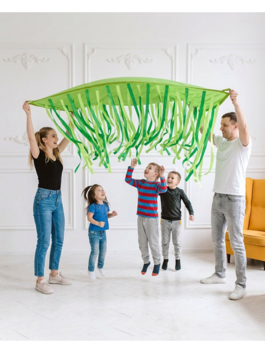 Chusta animacyjna 1,45 x 1,45 m ze wstążkami LAS