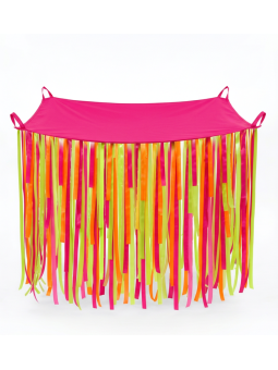 Chusta animacyjna 1,45 x 1,45 m ze wstążkami neonowymi UV