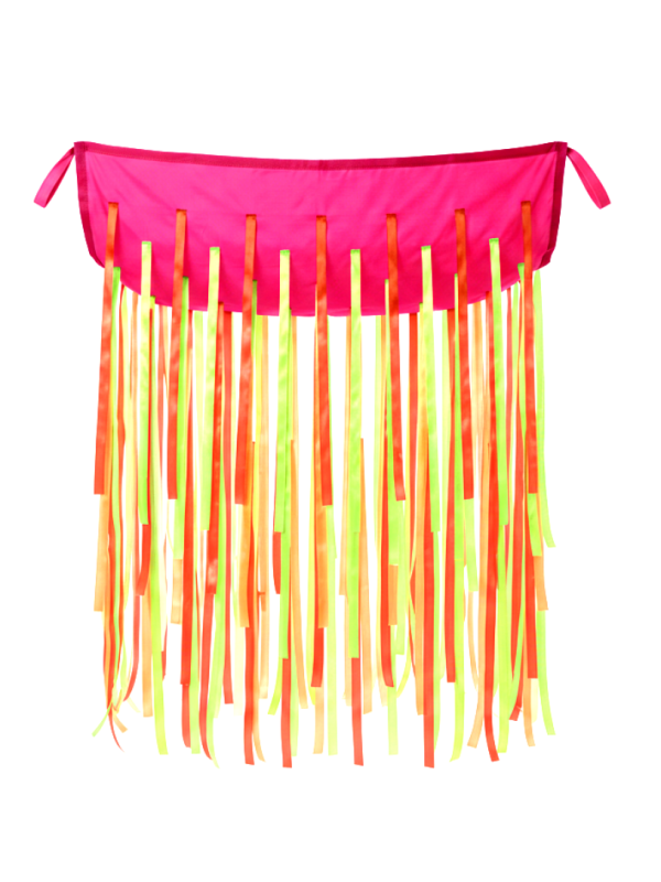 Chusta animacyjna 1,45 x 1,45 m ze wstążkami neonowymi UV