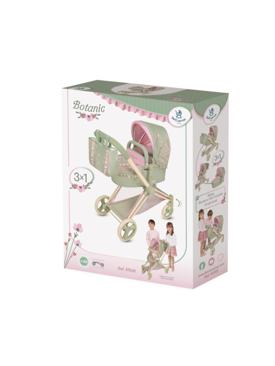Wózek_3w1 Botanic składany dla lalek do 47cm DeCuevas Toys 81768