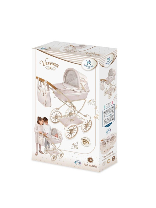 Wózek_Verona regulowany dla lalek do 46cm DeCuevas 80078