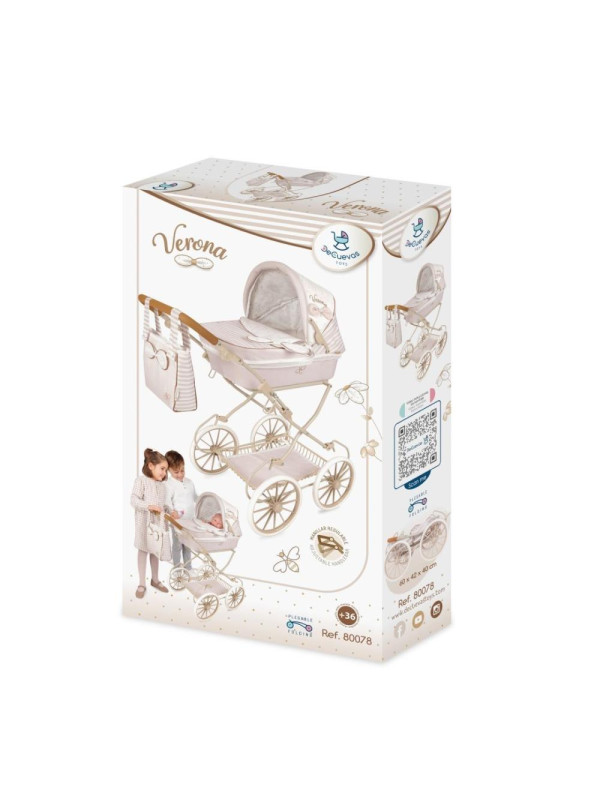 Wózek_Verona regulowany dla lalek do 46cm DeCuevas 80078