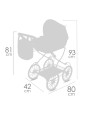 Wózek_Honey regulowany duży dla lalek do 45cm DeCuevas Toys 80070