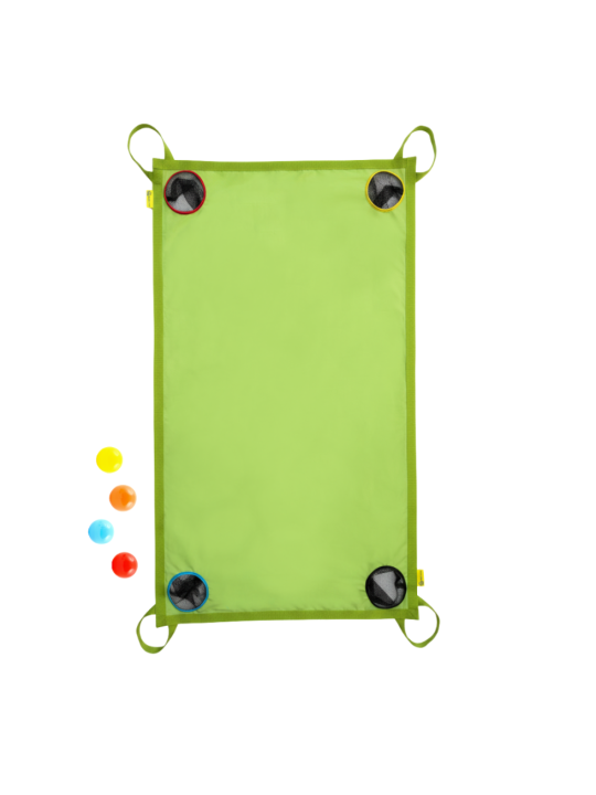 Mini chusta animacyjna Bilard 120 x 70 cm zielona z 4 piłeczkami