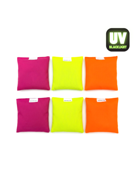 Woreczki gimnastyczne zestaw neonowe UV 6 szt.