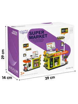 WOOPIE Kasa Sklepowa Samoobsługowa Mini Market Ekspres Akcesoria