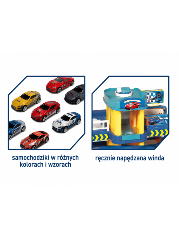 WOOPIE Garaż Wielopoziomowy Parking Winda Samochodziki