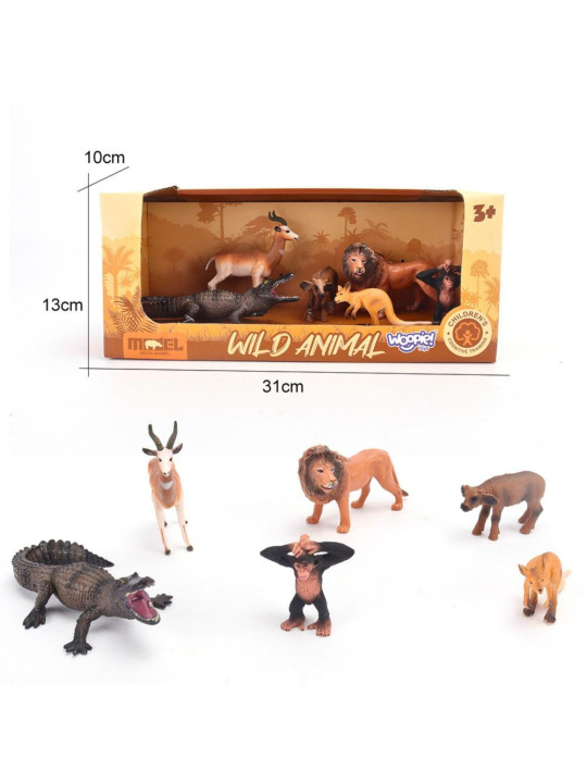 WOOPIE Zestaw Figurek Dzikich Zwierząt Safari 6 el.