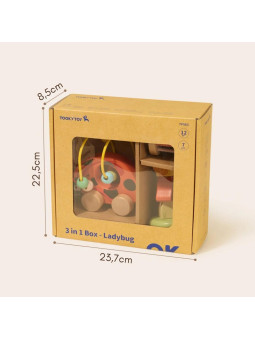 TOOKY TOY Zestaw Biedronka do Zabawy Rozwojowej 3w1
