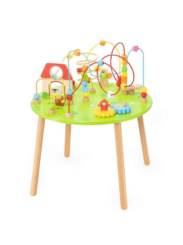 Viga Drewniany Stolik Edukacyjny Sensoryczny Przeplatanka XXL Montessori