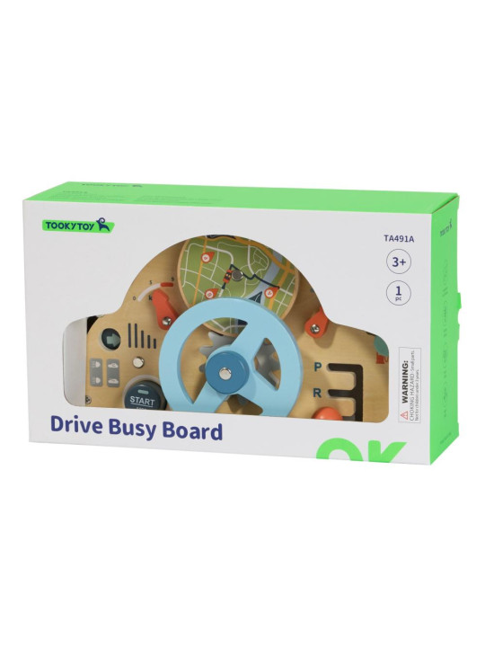 TOOKY TOY Drewniana Kierownica Edukacyjna 3+