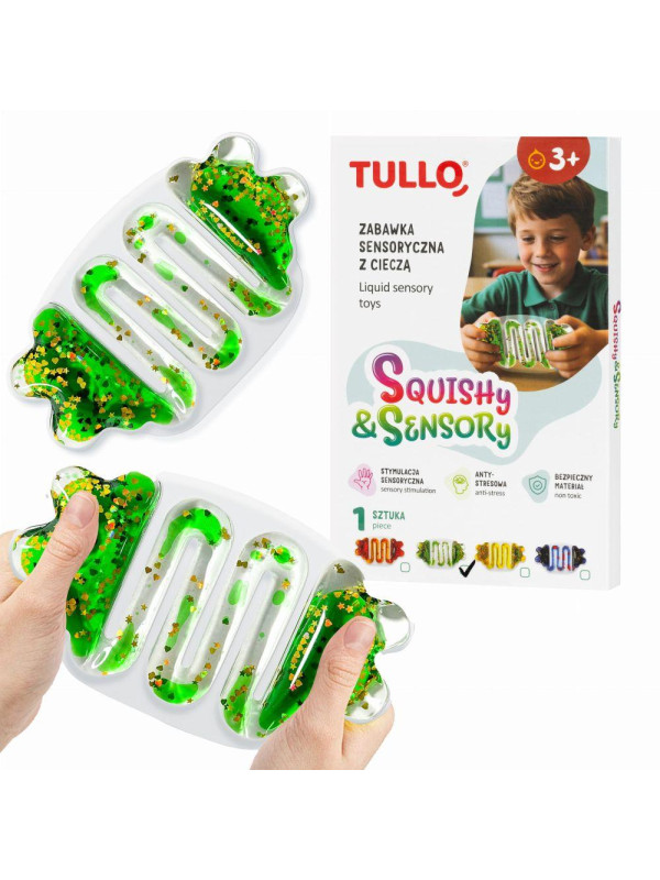 Gniotek sensoryczny z cieczą zielony Tullo