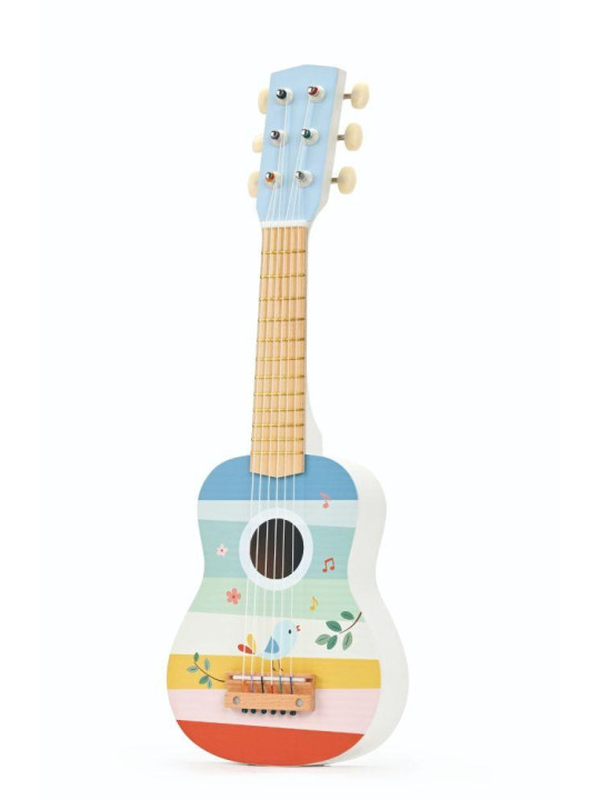 Gitara drewniana z ptaszkiem